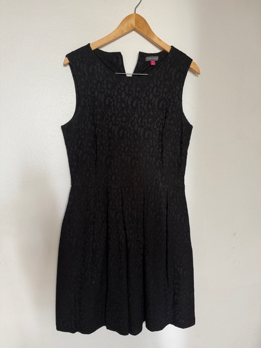 Vince Camuto Black Lace Fit & Flare Mini Dress